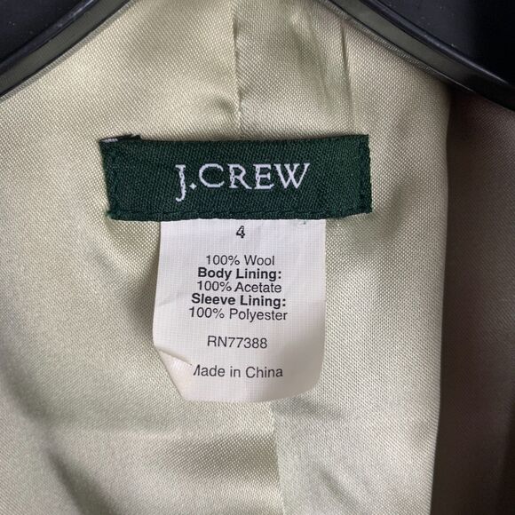 J.Crew 100% Wool Gray Blazer Size 4 Gold Buttons Classiccore Workwear Jacket - Picture 3 of 9
